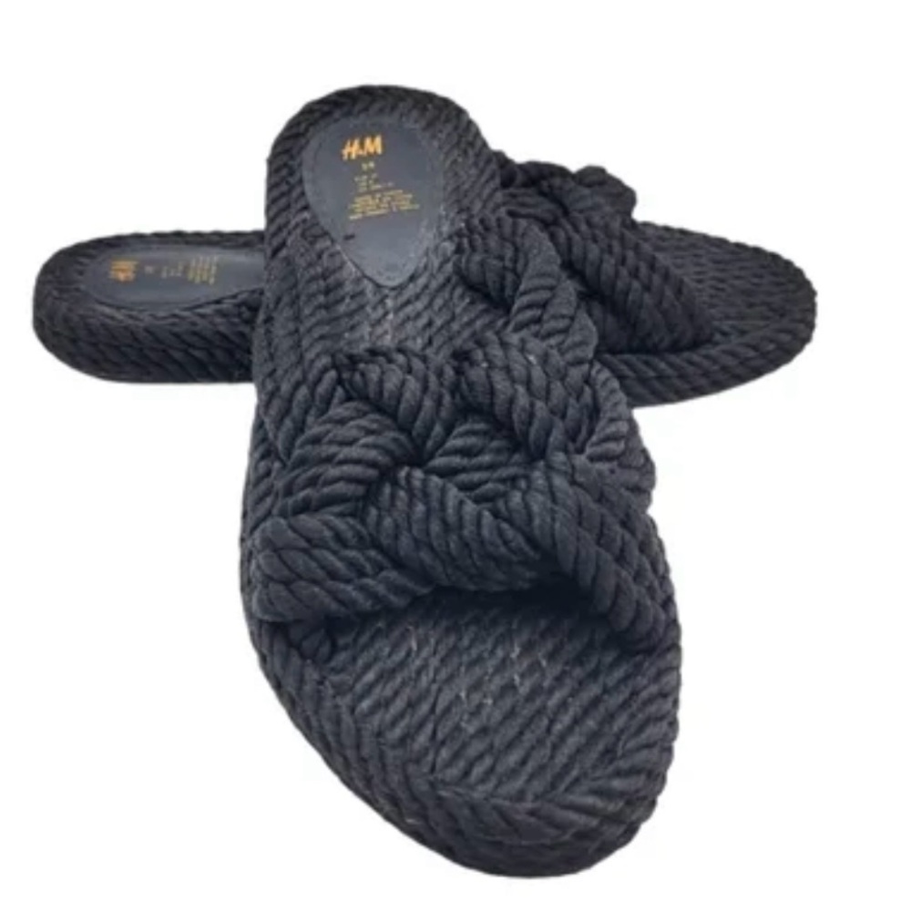H & M Black Woven Rope Sandals - Picture 4 of 13